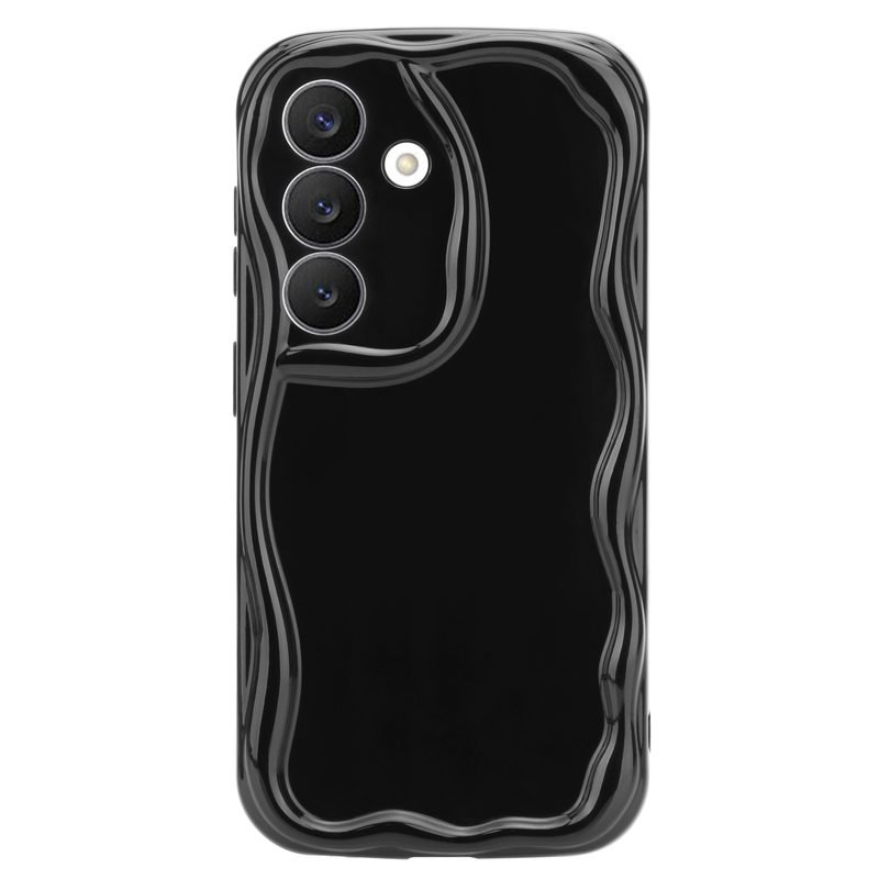 sj25-1-custom-black-tpu-phone-case-for-samsung-galaxy-s26-black-glossy-back-view Custom Black TPU Phone Case for Samsung Galaxy S26 in Glossy Back View