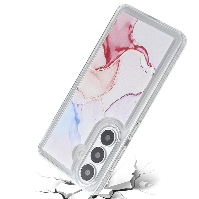 sj27-16-custom-marble-pattern-tpu-phone-case-for-samsung-galaxy-s26-red-drop-protection Custom Marble Pattern TPU Phone Case for Samsung Galaxy S26 in Red Drop Protection