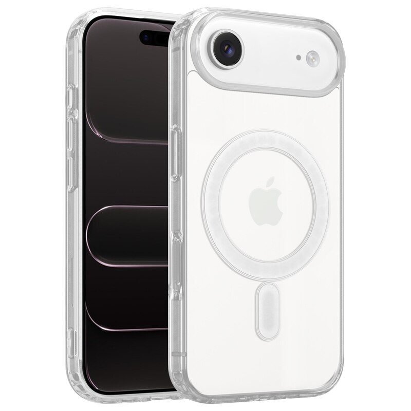 Magnetic Shockproof Clear TPU Case for iPhone 17 Air Front and Back Angle View