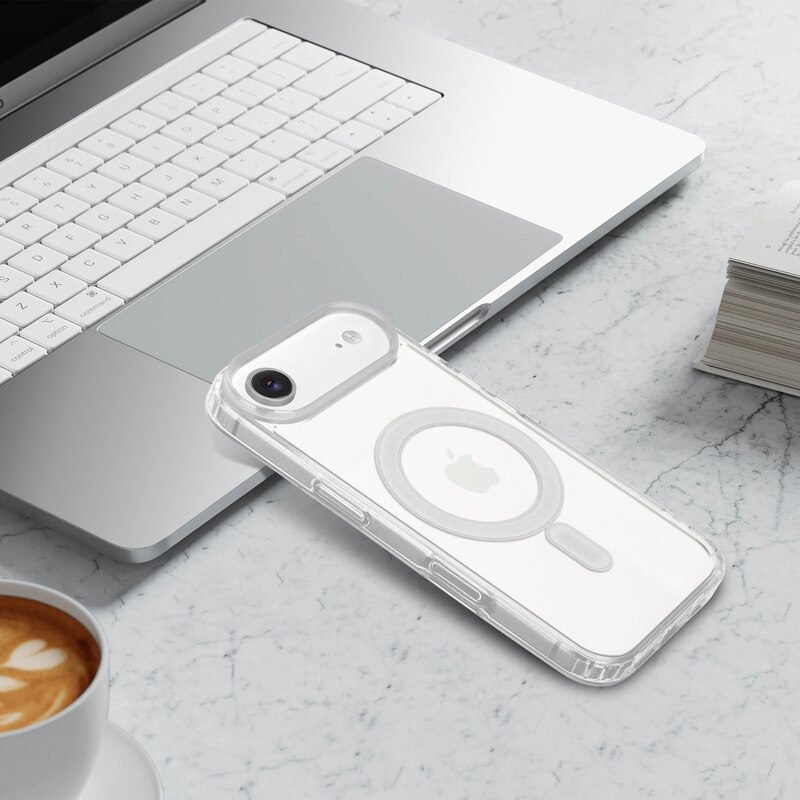 sj59-3-magnetic-shockproof-clear-tpu-case-apple-iphone-17-air-lifestyle-desk-back-view Clear Magnetic TPU Case for iPhone 17 Air Lifestyle Desk Back View