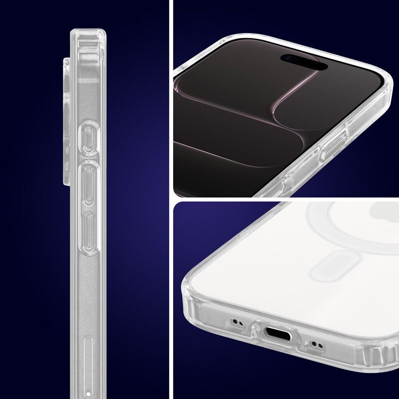 sj59-4-magnetic-shockproof-clear-tpu-case-apple-iphone-17-air-edge-button-and-port-details Clear Magnetic Shockproof TPU Case for iPhone 17 Air with Edge Button and Port Details