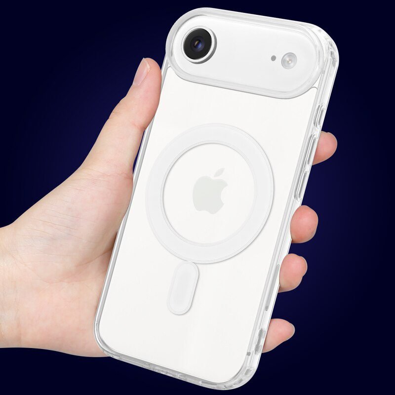 sj59-6-magnetic-shockproof-clear-tpu-case-apple-iphone-17-air-handheld-back-view Clear Magnetic Shockproof TPU Case for iPhone 17 Air Handheld Back View