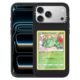 Replaceable Trading Card Display Case for iPhone 17 Pro Max in Black Front and Back View