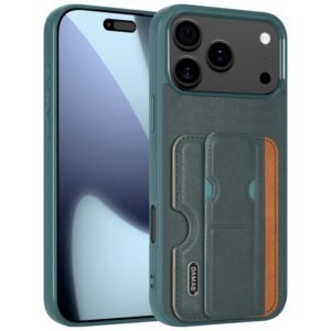 sj63-1-1-wallet-card-holder-kickstand-case-apple-iphone-17-pro-max-dark-green-front-back-view Wallet Card Holder Kickstand Case for iPhone 17 Pro Max in Dark Green Front and Back View