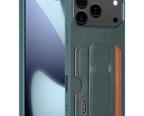 sj63-1-1-wallet-card-holder-kickstand-case-apple-iphone-17-pro-max-dark-green-front-back-view Wallet Card Holder Kickstand Case for iPhone 17 Pro Max in Dark Green Front and Back View
