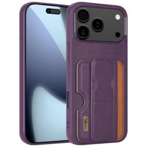 sj63-2-1-wallet-card-holder-kickstand-case-apple-iphone-17-pro-max-purple-front-back-view Wallet Card Holder Kickstand Case for iPhone 17 Pro Max in Purple Front and Back View