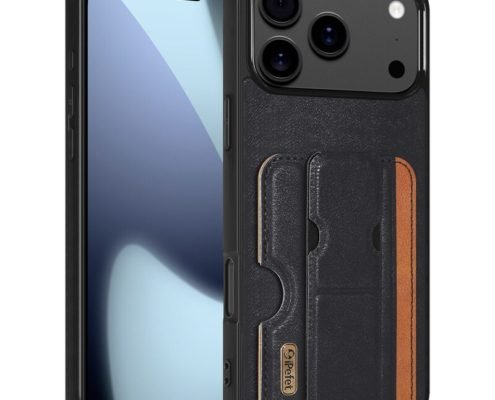 sj63-3-1-wallet-card-holder-kickstand-case-apple-iphone-17-pro-max-black-front-back-view Wallet Card Holder Kickstand Case for iPhone 17 Pro Max in Black Front and Back View