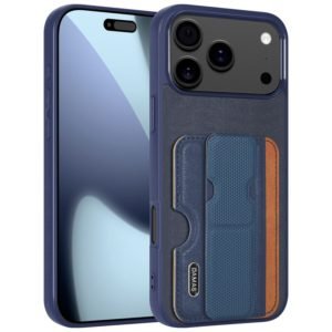 sj63-4-1-wallet-card-holder-kickstand-case-apple-iphone-17-pro-max-navy-blue-front-back-view Wallet Card Holder Kickstand Case for iPhone 17 Pro Max in Navy Blue Front and Back View