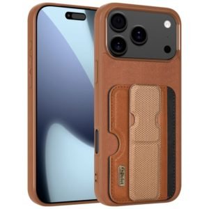 sj63-6-1-wallet-card-holder-kickstand-case-apple-iphone-17-pro-max-brown-front-back-view Wallet Card Holder Kickstand Case for iPhone 17 Pro Max in Brown Front and Back View