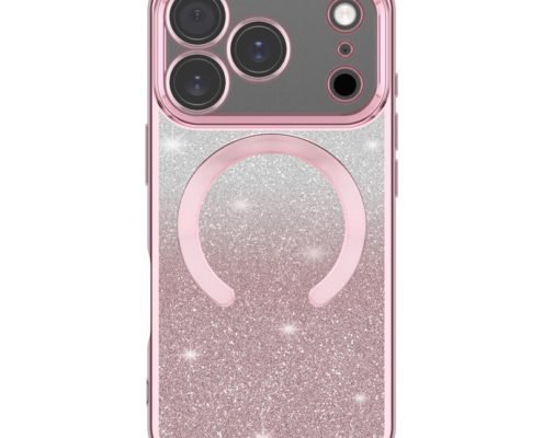 Custom Magnetic Glitter Electroplated Phone Case for iPhone 17 Pro with Wireless Charging Support