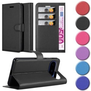 Custom lychee grain leather wallet case for Google Pixel 10 in red black pink purple and blue