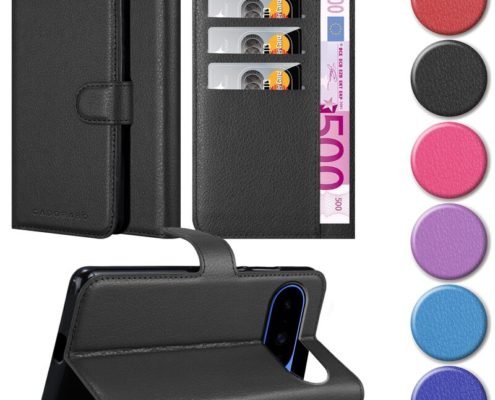 Custom lychee grain leather wallet case for Google Pixel 10 in red black pink purple and blue