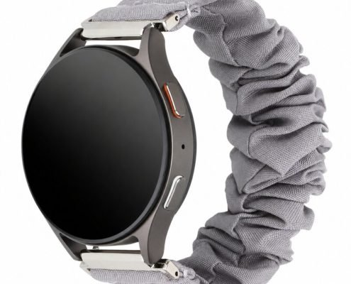 bd6-17-custom-plush-scrunchie-watch-band-for-samsung-galaxy-watch-7-gray-front-angle-view Custom Plush Scrunchie Watch Band for Samsung Galaxy Watch 7 Gray Front Angle View