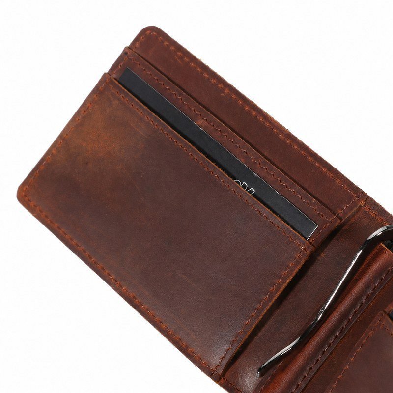 pj1-8-custom-camouflage-cowhide-bifold-wallet-with-money-clip-inner-pocket-close-up-oem Inner pocket close-up of camouflage cowhide bifold wallet