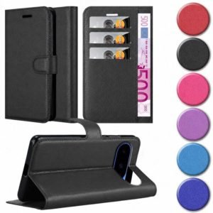 Custom lychee grain leather wallet case for Google Pixel 10 in red black pink purple and blue