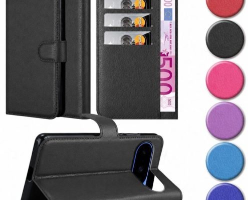 Custom lychee grain leather wallet case for Google Pixel 10 in red black pink purple and blue
