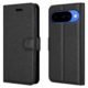 Black leather wallet phone case for Google Pixel 10 shown from front and back