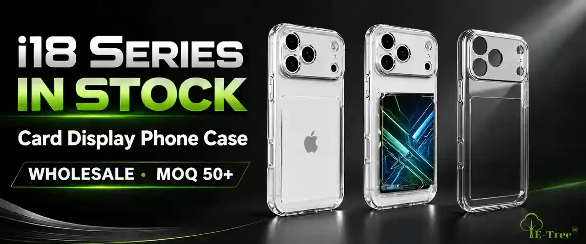 Wholesale i18 card display phone case in stock with MOQ 50+